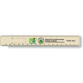.020 White Plastic Punched Clip Bookmark Rulers - 1"x7.25", Full Color
